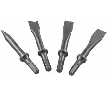 Комплект коротких зубил для пневматического молотка (JAH-6833H), 4 предмета