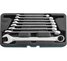 Набор ключей гаечных комбинированных с профилем SUPER TECH в кейсе, 8-19 мм, 8 предметов